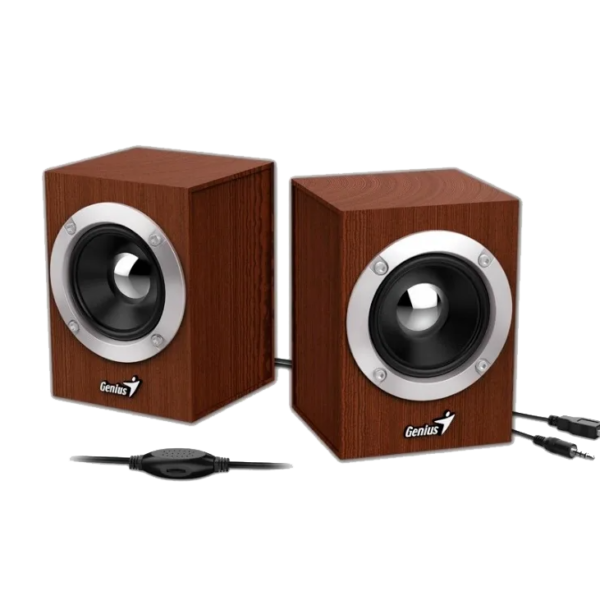 Parlante GENIUS SP HF280 MADERA USB RMS 6W - Imagen 2