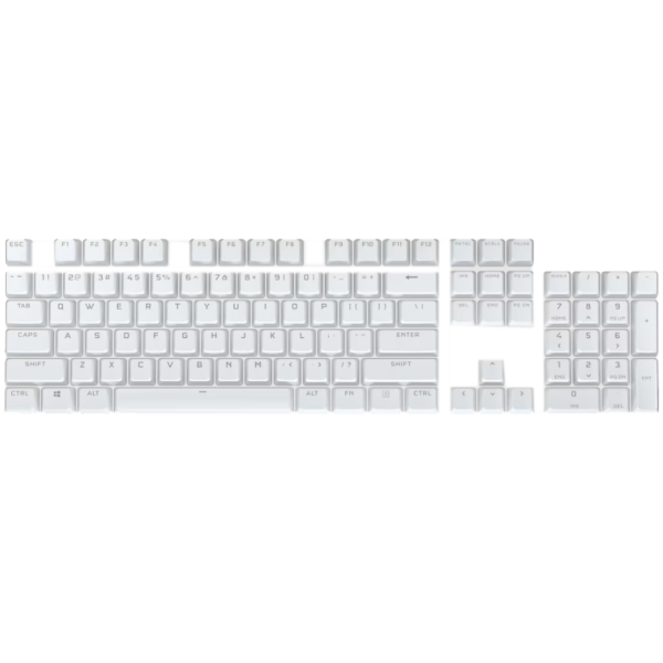 KEYCAP CORSAIR PBT DOUBLE-SHOT PRO ARTIC WHITE (INGLES) - Imagen 2