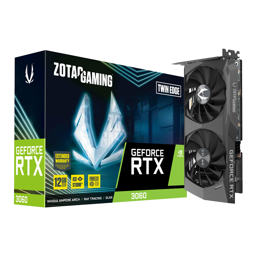 PLACA DE VIDEO ZOTAC GAMING GEFORCE RTX 3060 LHR TWIN EDGE 12GB GDDR6