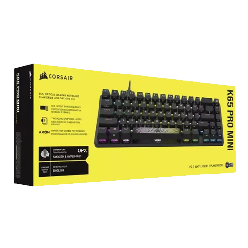 TECLADO CORSAIR K65 RGB MINI PRO SWITCH opx SMOOTH HYPERFAST ENG