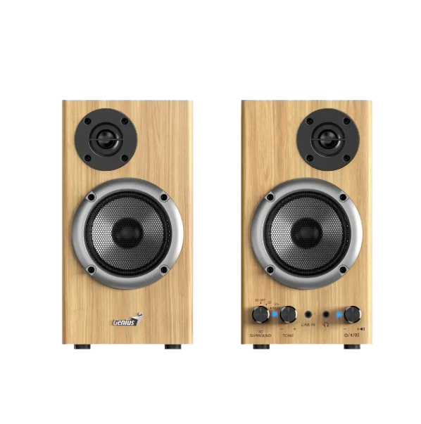 Parlante GENIUS SP-HF520BT bt5.3 20w PineWood - Imagen 2