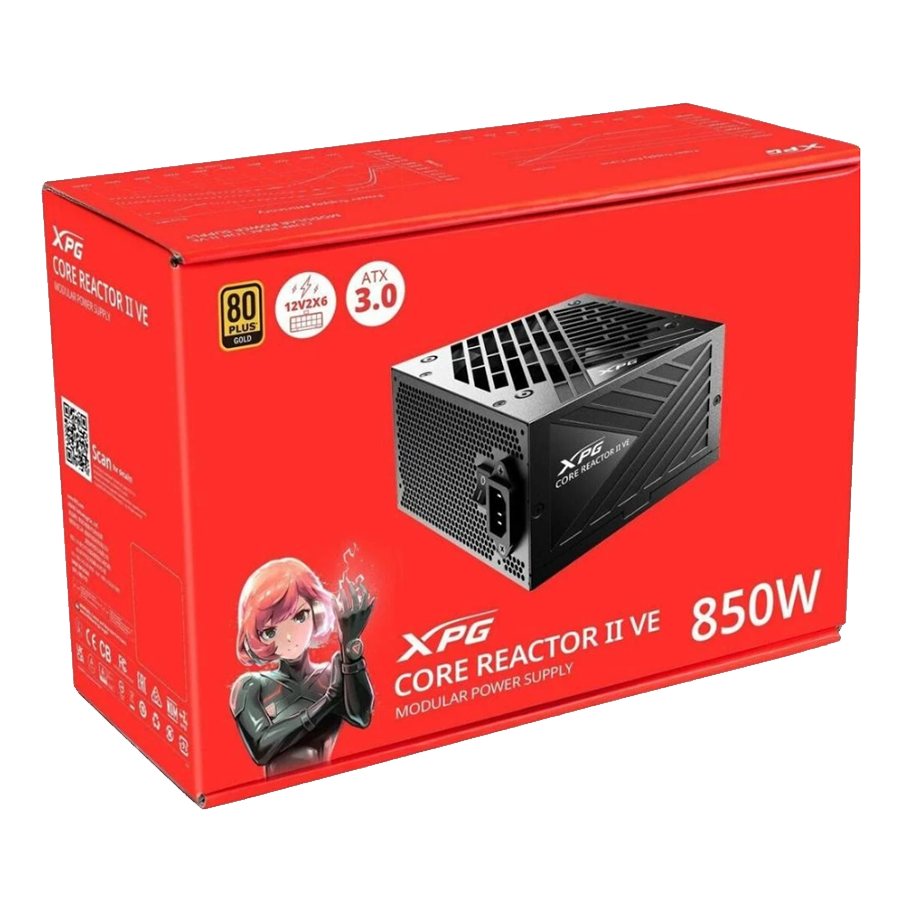 FUENTE XPG CORE REACTOR II VE 850W 80 PLUS GOLD FULL MODULAR