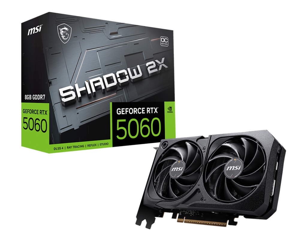 VGA MSI GeForce RTX 5060 8G SHADOW 2X OC (4234) VGA MSI GeForce RTX 5060 8G SHADOW 2X OC (4234)