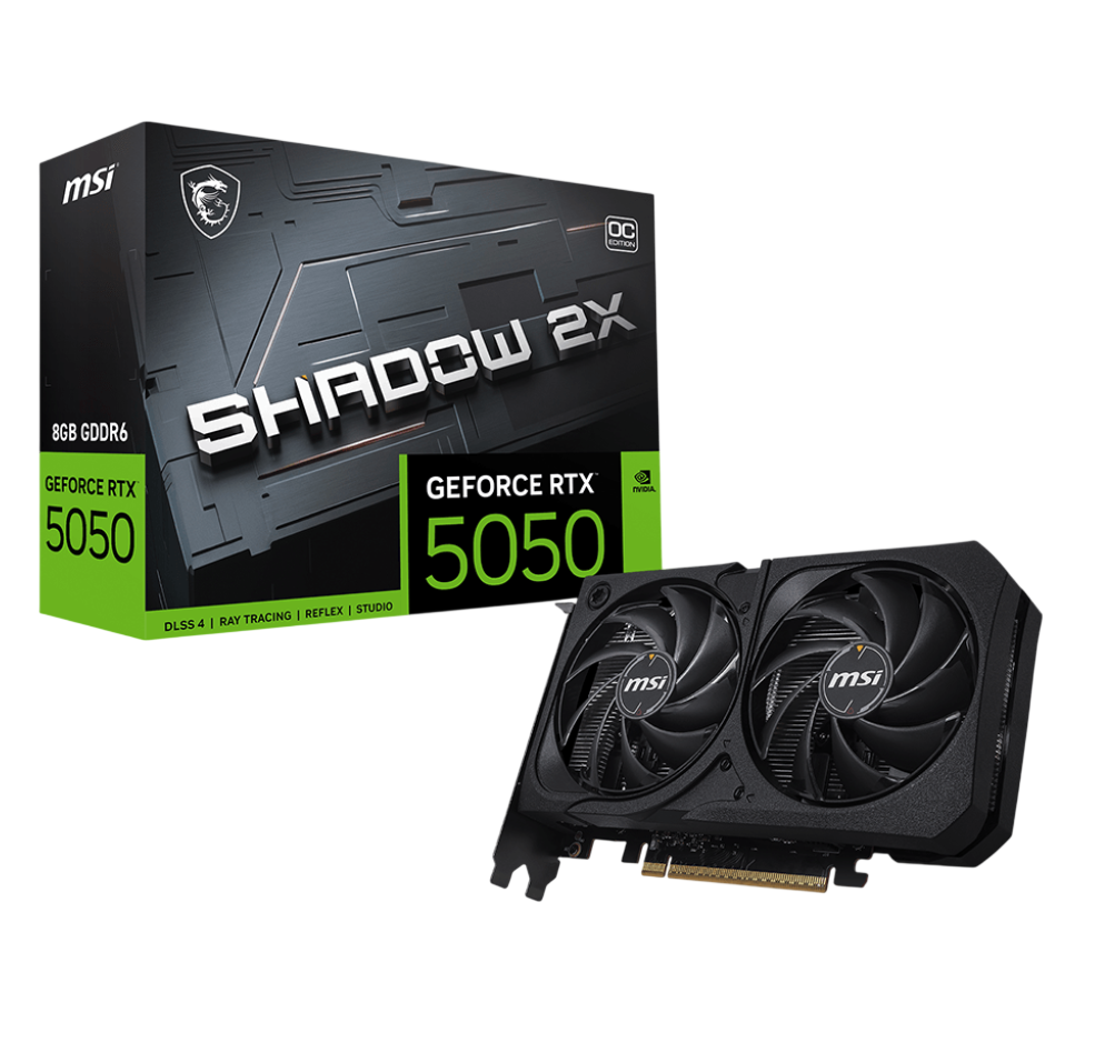 VGA MSI GeForce RTX 5050 8G SHADOW 2X OC (9960) VGA MSI GeForce RTX 5050 8G SHADOW 2X OC (9960)