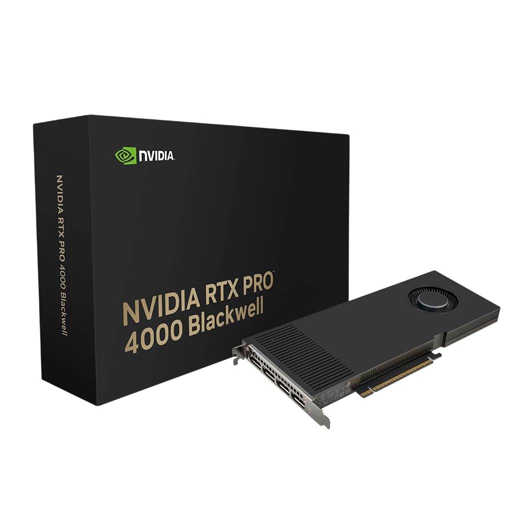 VGA PNY QUADRO RTX PRO 4000 Blackwell 24Gb GDDR7 4x Mini Display Port (6796) VGA PNY QUADRO RTX PRO 4000 Blackwell 24Gb GDDR7 4x Mini Display Port (6796)