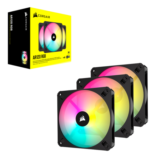 FAN COOLER CORSAIR SP120 RGB ELITE X3 BLACK