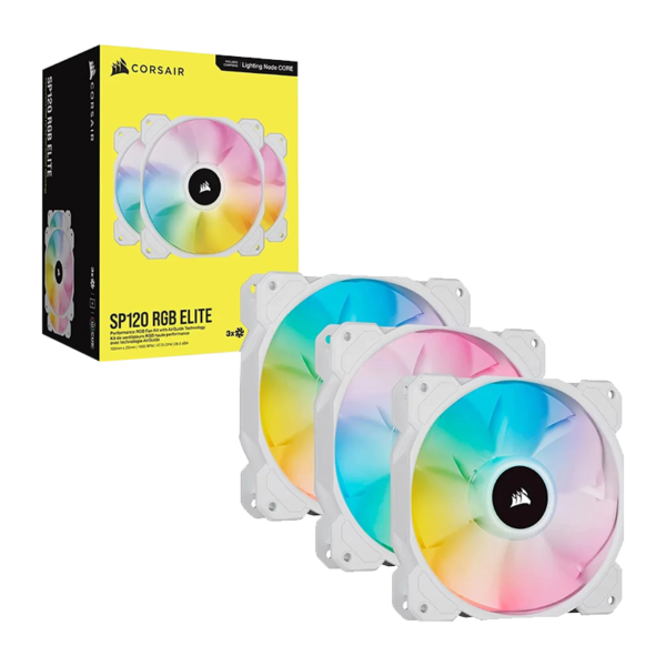 FAN COOLER CORSAIR SP120 RGB ELITE X3 WHITE