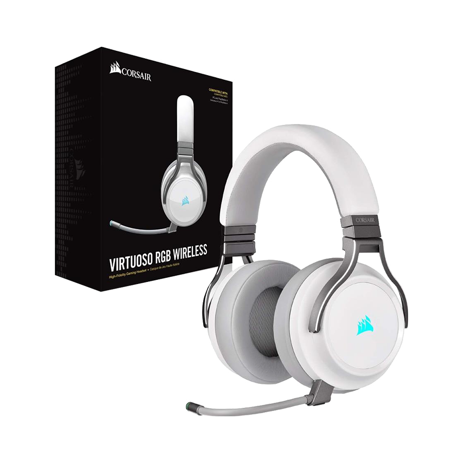 AURICULAR CORSAIR VIRTUOSO RGB WIRELESS 7.1 WHITE