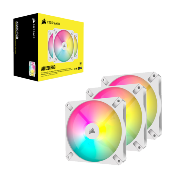 Fan cooler Corsair AR120 RGB x3 fan White