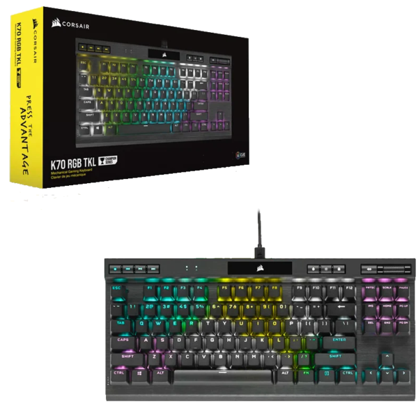 TECLADO CORSAIR K70 RGB TKL SWITCH SILVER (ENG)