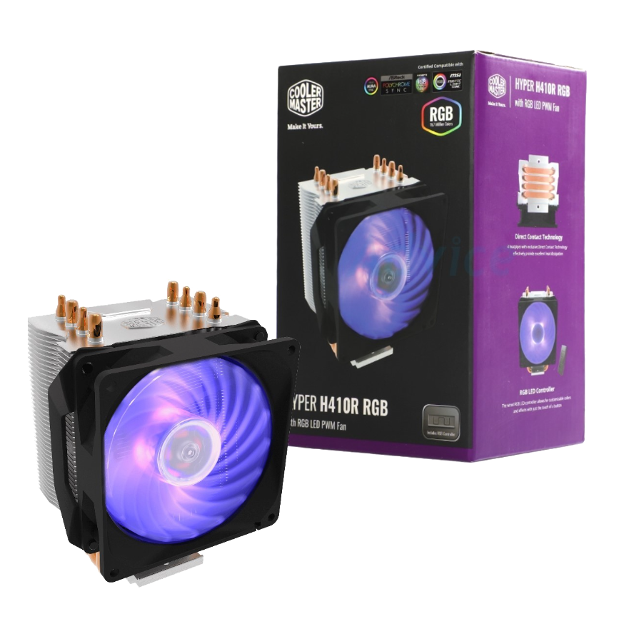 CPU COOLER COOLER MASTER HYPER H410R RGB AM4