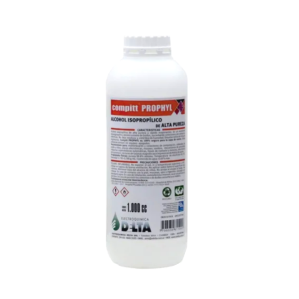 DELTA ALCOHOL ISOPROPILICO RAPIDA EVAPORACION 1000CC.