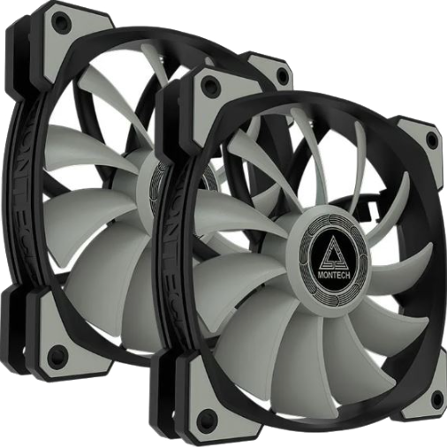 FAN COOLER 120MM MONTECH AIR FAN P120 PACK X2