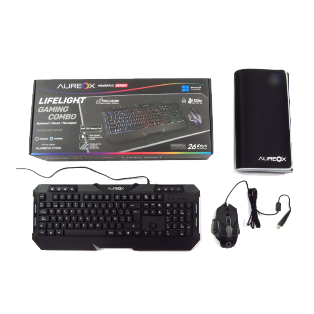 KIT TECLADO + MOUSE AUREOX LIFELIGHT (ESP)