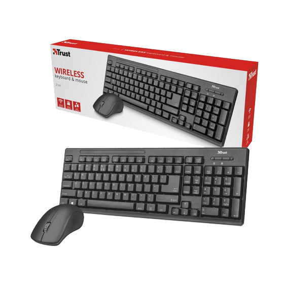 KIT TECLADO + MOUSE TRUST ZIVA WIRELESS (ESP)