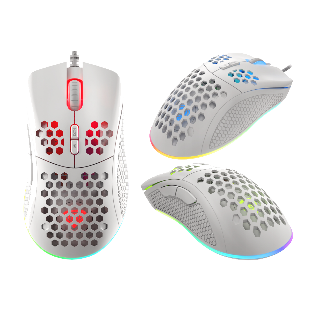 MOUSE GENESIS KRYPTON 555 ULTRA LIVIANO WHITE