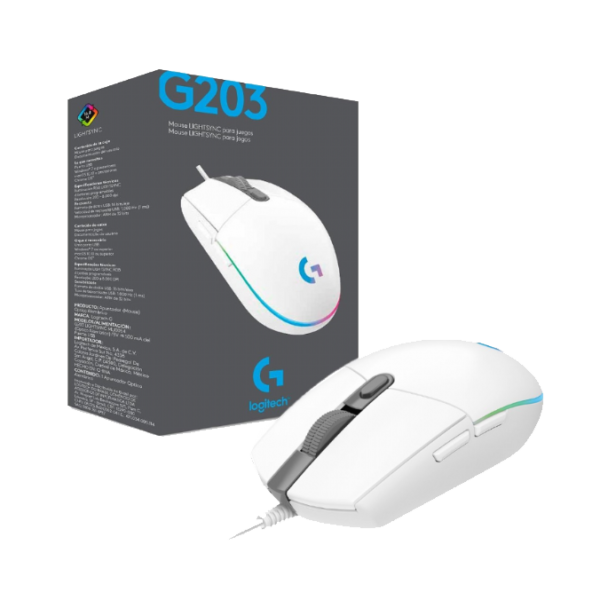 MOUSE LOGITECH G203 WHITE