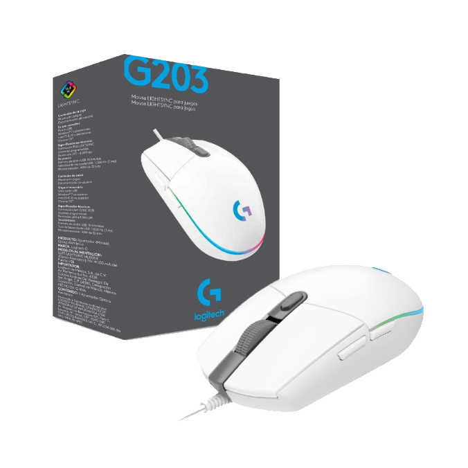 MOUSE LOGITECH G203 WHITE