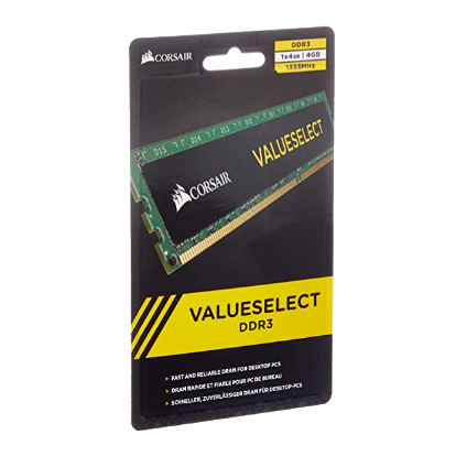 MEMORIA RAM CORSAIR VALUESELECT 4GB (1X4) 1333MHZ CL19 DDR3