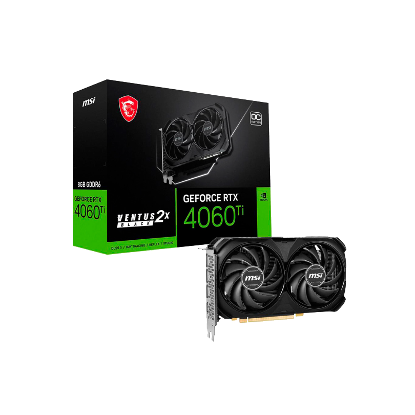 PLACA DE VIDEO MSI GEFORCE RTX 4060 TI VENTUS 2 8GB GDDR6