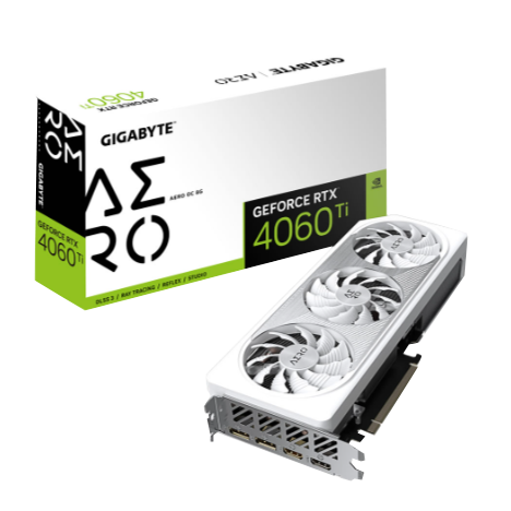 PLACA DE VIDEO GIGABYTE GEFORCE RTX 4060 TI AERO 8GB GDDR6