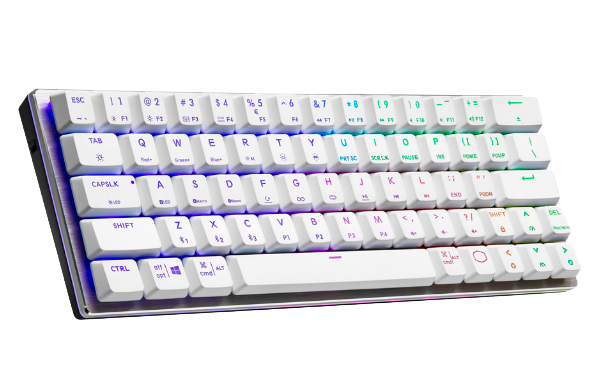 TECLADO COOLERMASTER SK622 60% SWITCH BLUE LOW PROFILE (US) WHITE