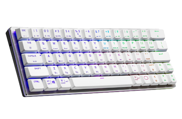 TECLADO COOLER MASTER SK622 60% SWITCH BLUE LOW PROFILE (US) WHITE