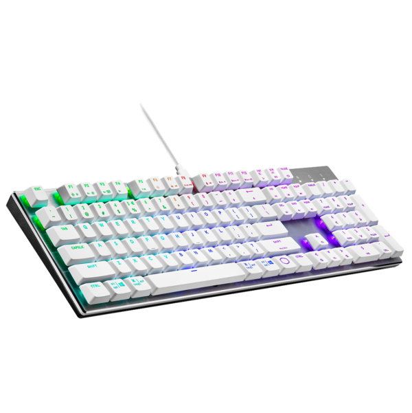 TECLADO COOLERMASTER SK653 SWITCH BLUE LOW PROFILE (US) WHITE