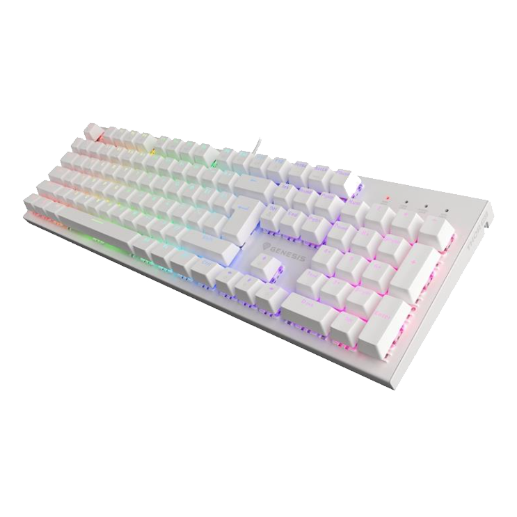 TECLADO GENESIS THOR 303 WHITE RGB (ESP) SWITCH BROWN