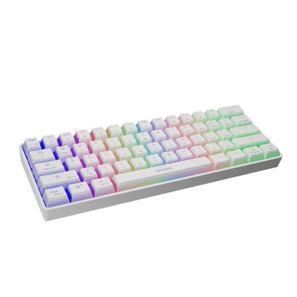 TECLADO GENESIS THOR 660 DUAL WHITE RGB SWITCH RED
