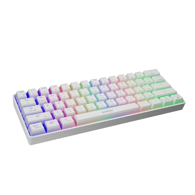 TECLADO GENESIS THOR 660 DUAL WHITE RGB SWITCH RED