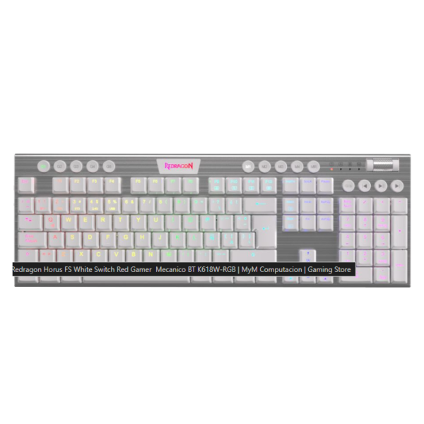 TECLADO REDRAGON HORUS FS WHITE SWITCH RED