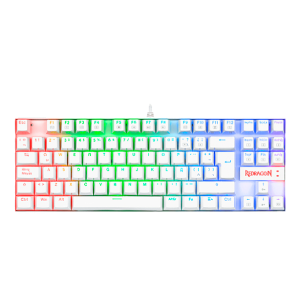 TECLADO REDRAGON KUMARA RGB WHITE BLUE (ESP)